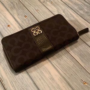 COACH signature black wallet